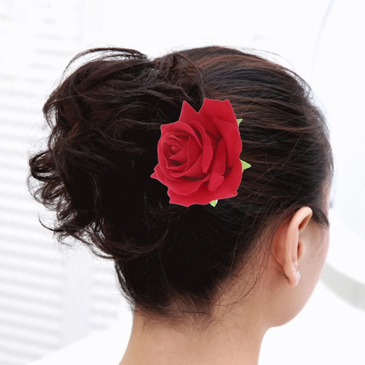 

2 in Simulation Hair Clip Wedding Shape Artificial Guest Flower Floral Clips for Accessories Accessory Double