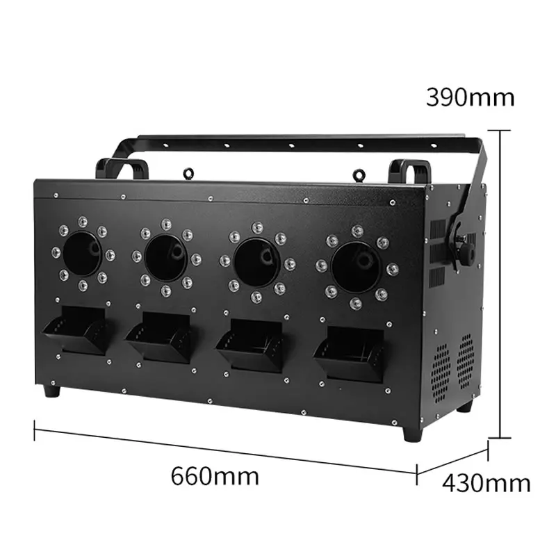 Butoy 3000W 4-gats rookbellenmachine DMX RGBW besturing 1500W zeepnevelbellenmachine voor bruiloft DJ disco kinderfeestje