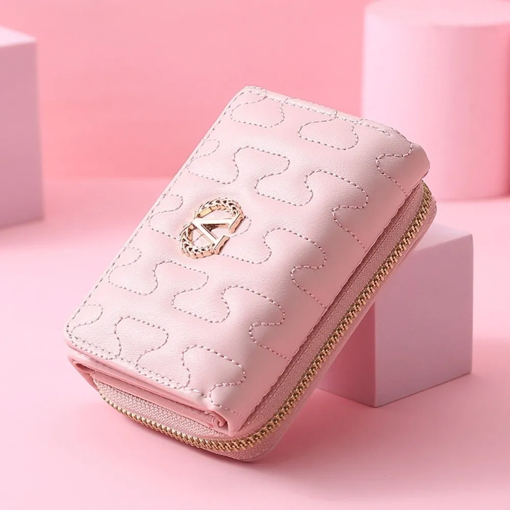 

Fashion Portable Wallet V Letter Simple Wristlet Bag Short Cards ID Holder Women