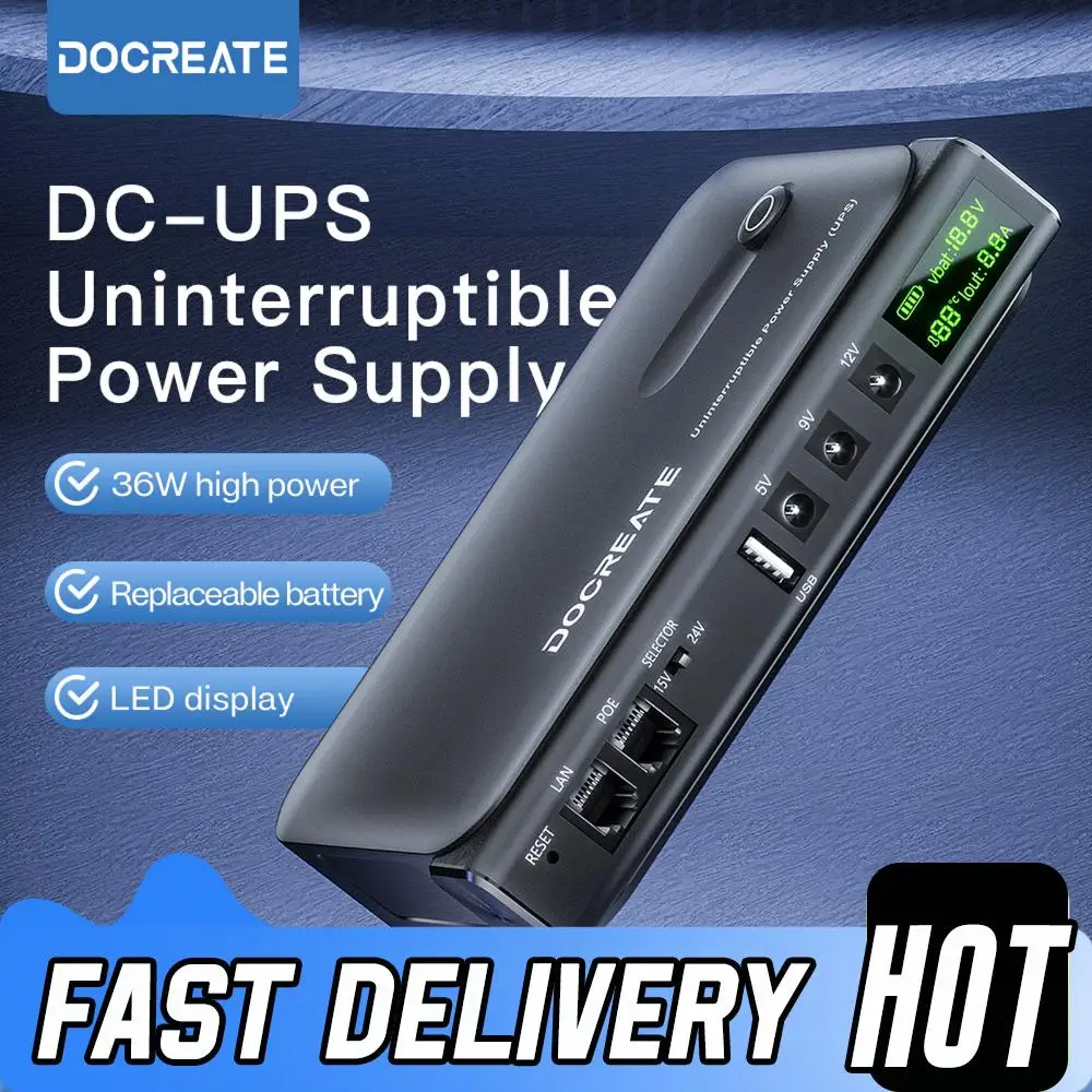 Alimentation sans interruption UPS avec batterie remplaçable haute puissance 36 W et écran LED multi-interface et commutateur sans couture instantané