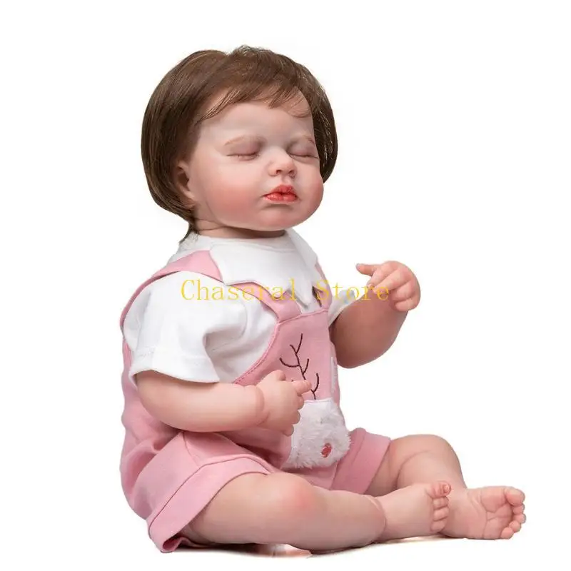 E7CE 19'' Reborns for Doll for Boy Girl Interaktywna zabawka edukacyjna Miękka tkanina winylowa Bo