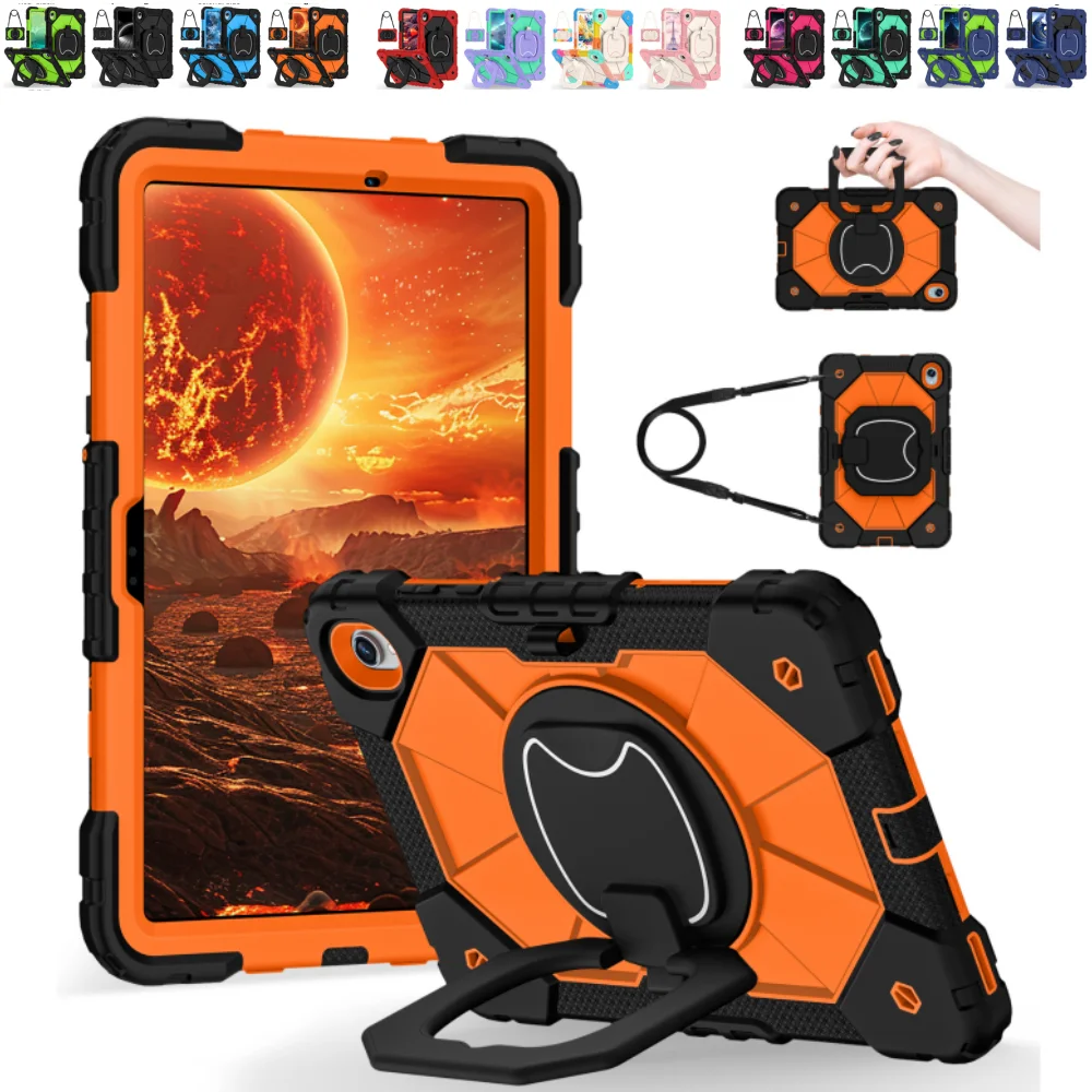

Heavy Duty Case for Samsung Galaxy Tab S11 11 inch SM-X730 SM-X736 SM-X736B 2025 360° Rotating Stand Shockproof Cover with Strap