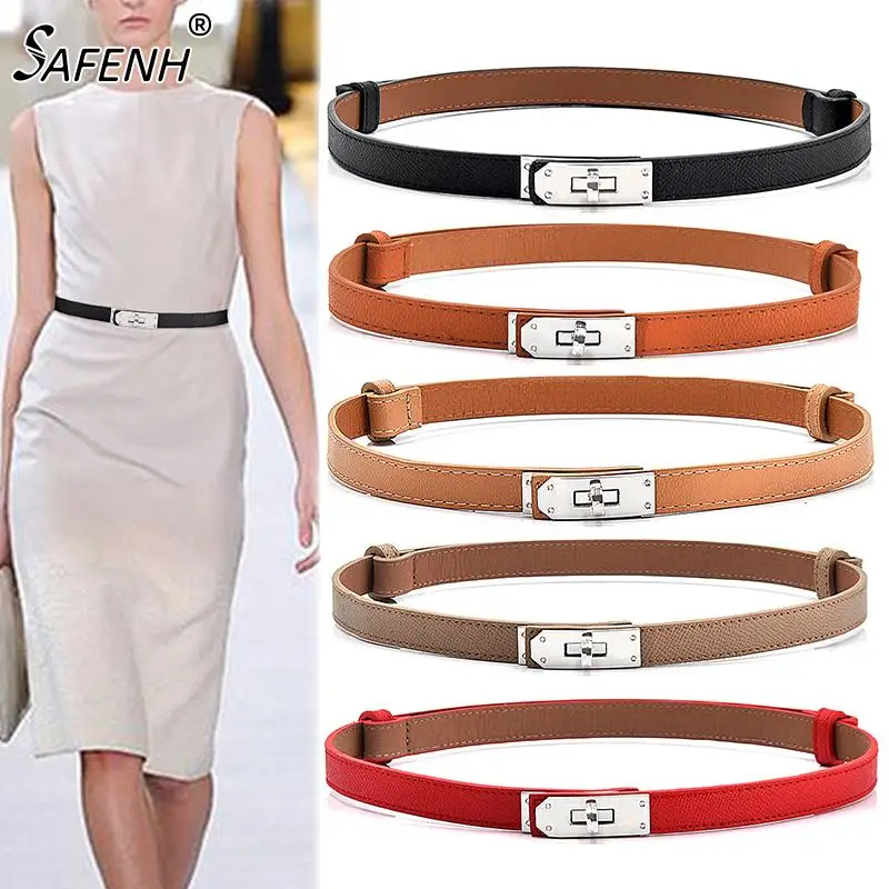 

Fashion Patent Leather Belt For Women Fine Belts Golden Lock Buckle Dress Jeans Sweater Waistband Belt High Quality