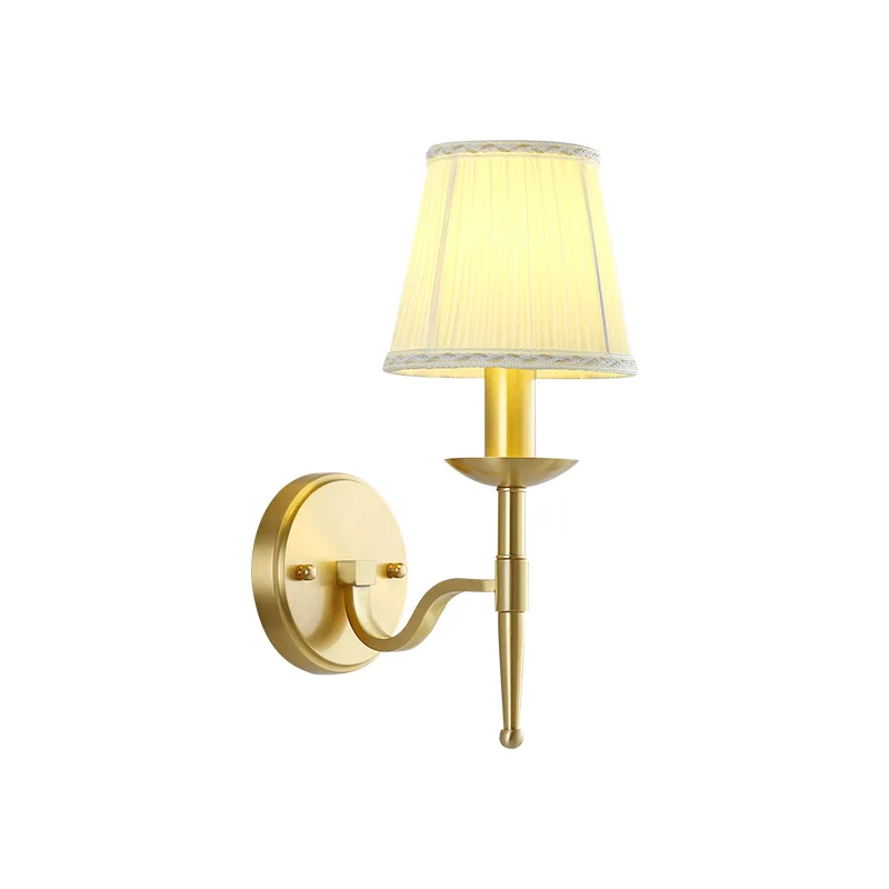 Todo cobre, premium, americano, simple, lujo ligero, sala de estar, TV, pared de fondo, lámpara de pared, retro