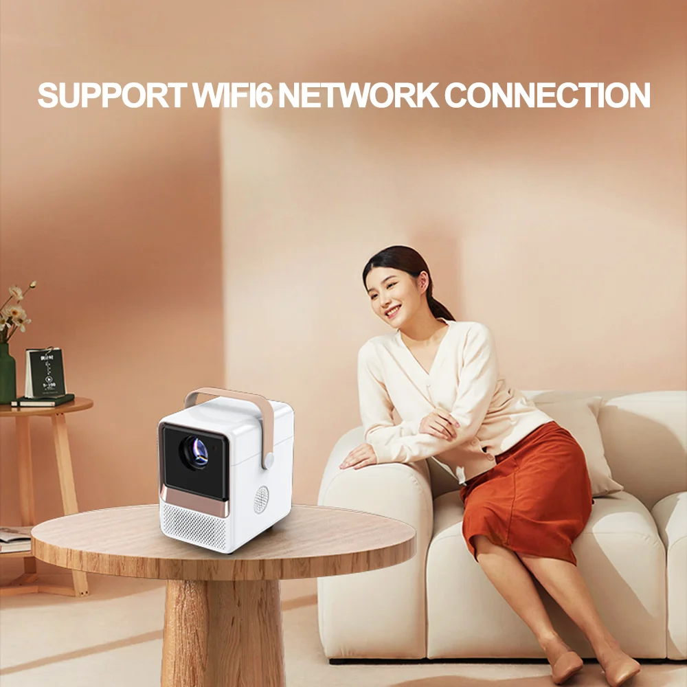 Intelligenter Mini Tragbarer Kabelloser Projektor Android 11 200 ANSI Lumen 4K Full HD Video Unterstützt Elektrischer Fokus mit WLAN Bluetooth 5 für Heimkino – Detail 6