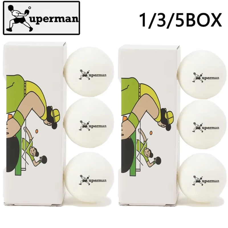 Xuperman 1/3/5 BOX Table Tennis Balls 40+ Seamed Smooth and Durable ABS New Plastic Ping-pong for Player Amateur Hobby Training