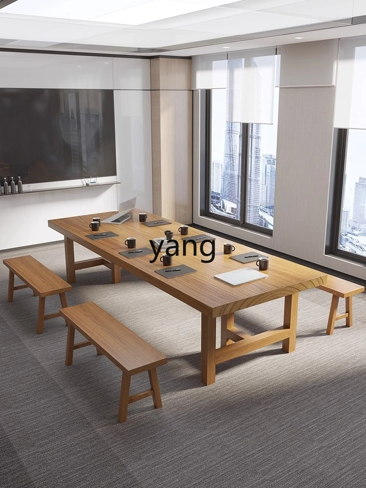 LH الخشب الطبيعي الخفيف الفاخر الراقية طاولة طويلة تدريب الأعمال التفاوض مكتب العمل الكبير #2