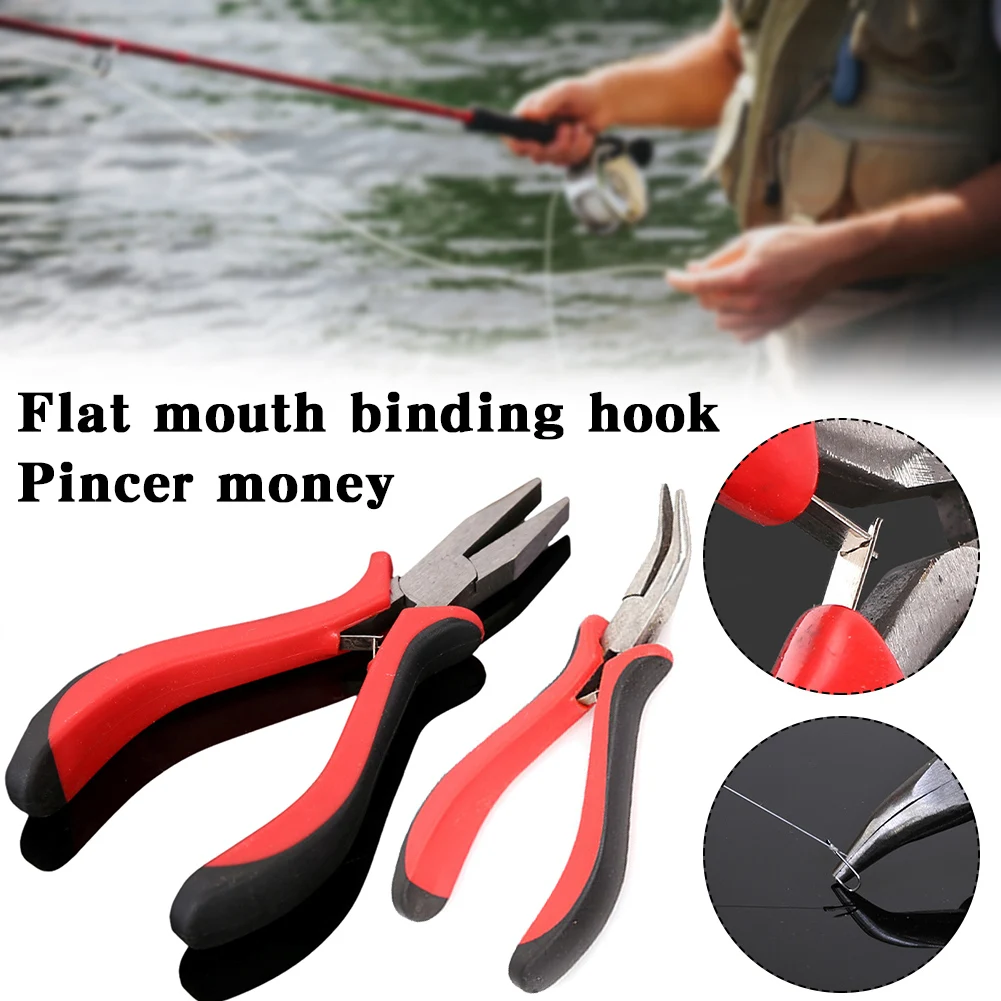 Flat Mouth Tie Hook Pliers Stainless Sturdy Fishing Pliers For Repairing Wiring