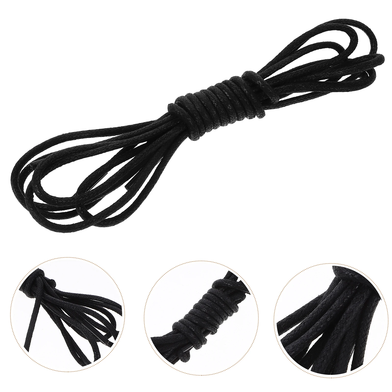 

Shoes Boots Laces for Formal Heavy Round Shoelaces Black Women's