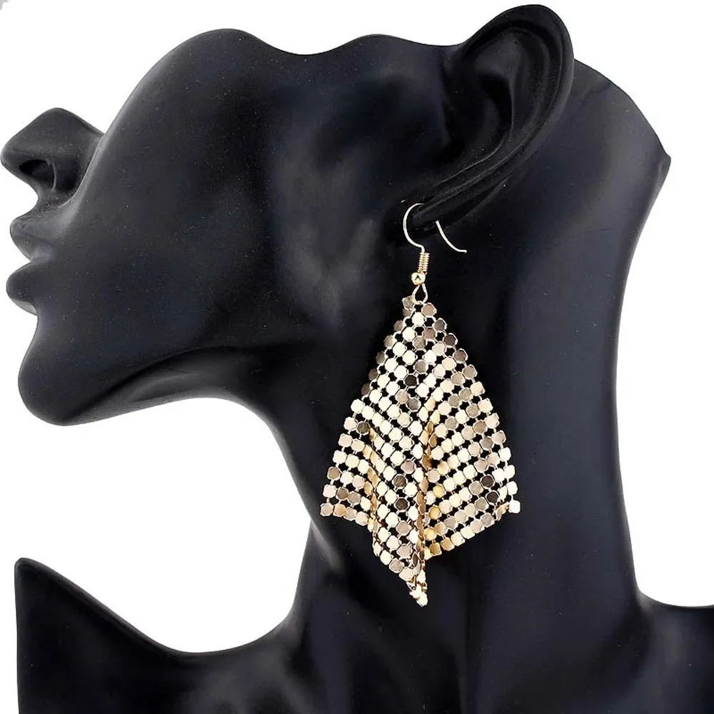 New Fashion Star Jewelry Charm Sequin Drop Earrings  Geometric Round Shiny Dangle Earring  Women Sales Gifts