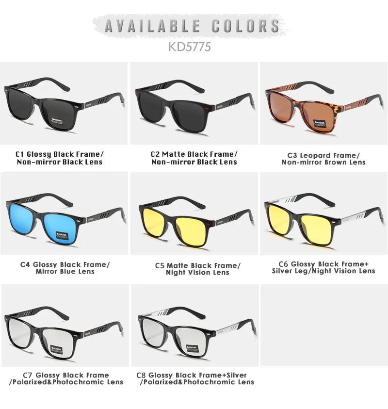 KDEAM Aluminium Magnesium Polarisierte Myopie Sonnenbrille Männer Frauen Fahren Brillen Outdoor Casual UV400 -0,50 bis -6,00 – Detail 5