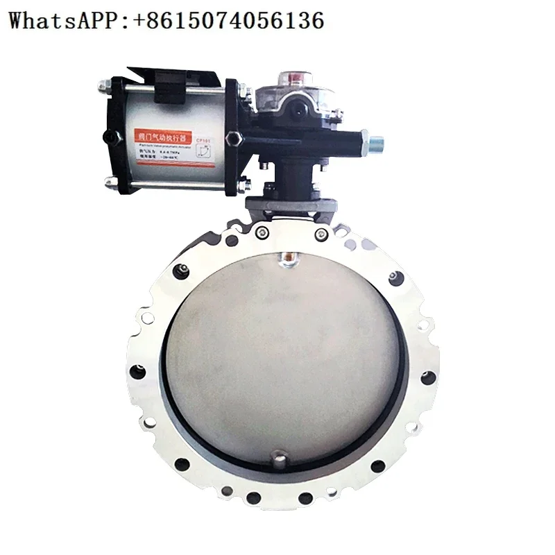 V1FS pneumatic dust butterfly valve V2FS double/single flange DN100-600 powder cement mixing stainless steel