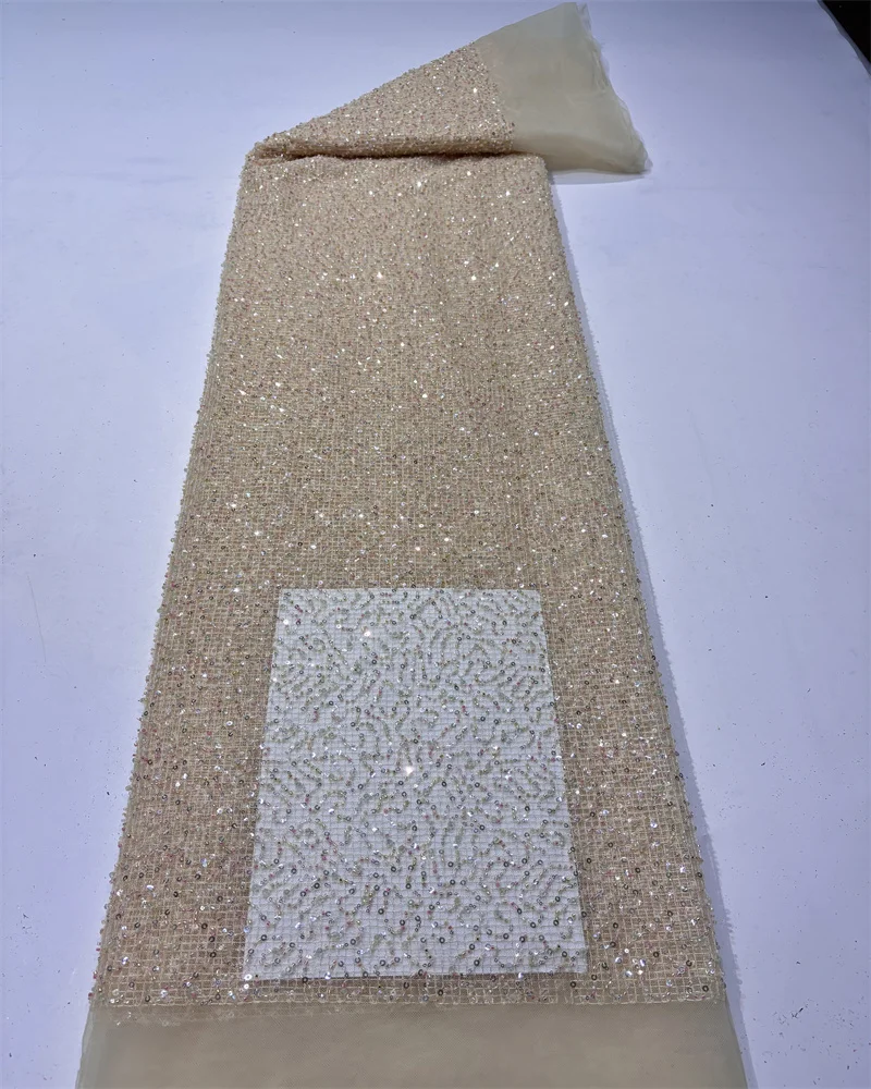 

Французская сетчатая кружевная ткань с блестками, высокое качество, африканская кружевная ткань с бисером, нигерийская вышивка, кружевная ткань для свадебной вечеринки