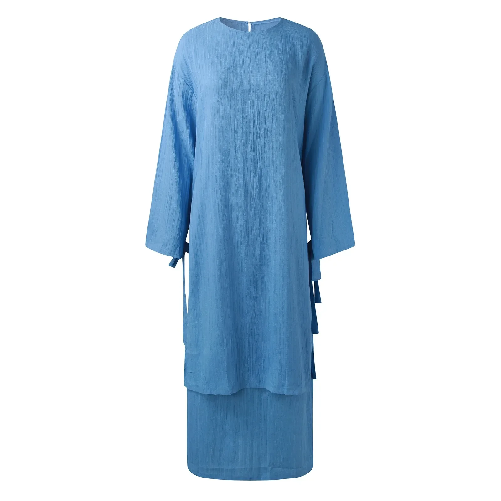 Conjunto de Abaya con Khimar Jilbab para mujer, Vestido largo de Ramadán Eid, Hijab musulmán, ropa de oración, atuendo islámico de Turquía y Dubái, 2 piezas