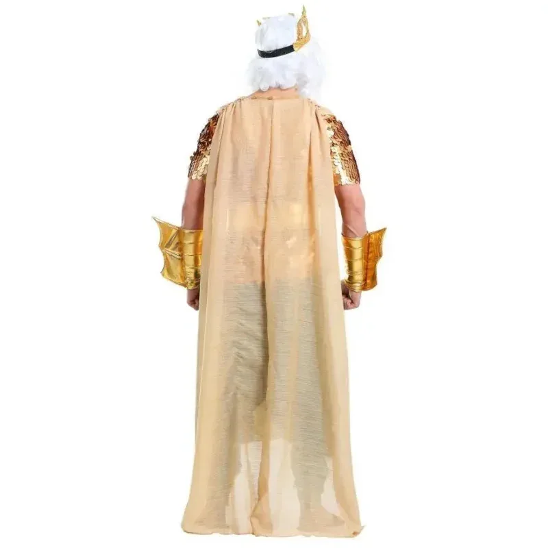 AA وات الكبار مصر الفرعون المصري الأساطير إله البحر الملك نبتون بوسيدون ازياء هالوين بوريم حفلة كرنفال 2025 جديد