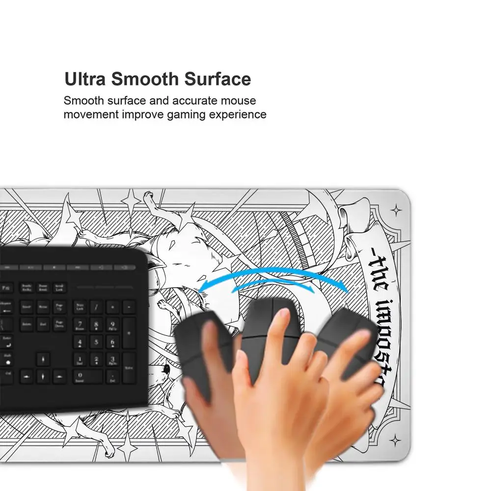 Fox mouse pad gaming mousepads mesa de escritório decoração teclado grande dos desenhos animados tapete protetor de mesa almofada longa notebook gamer esteira