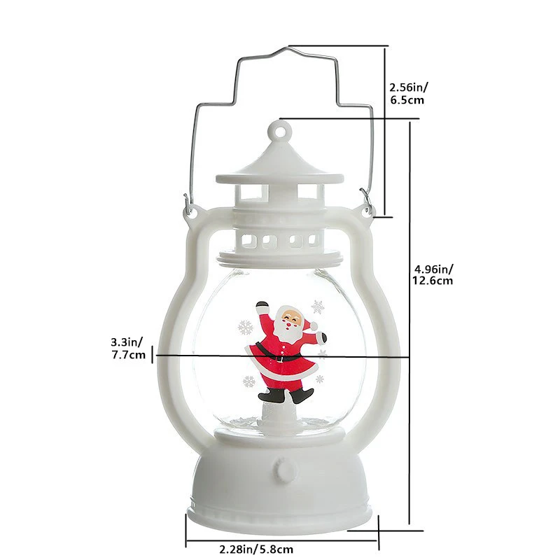 1PCS Beautiful Ornaments LED Lantern Light Santa Claus Snowman Christmas Tree Merry Christmas For Home Xmas Decorations