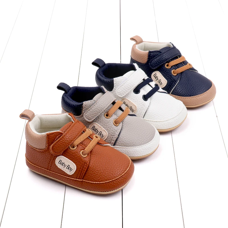 Baby Shoes Casual Sneaker Spring and Autumn Soft PU and TPR Sole Anti-slip Cute Comfortable High-quality for 0-6-12 Months Baby