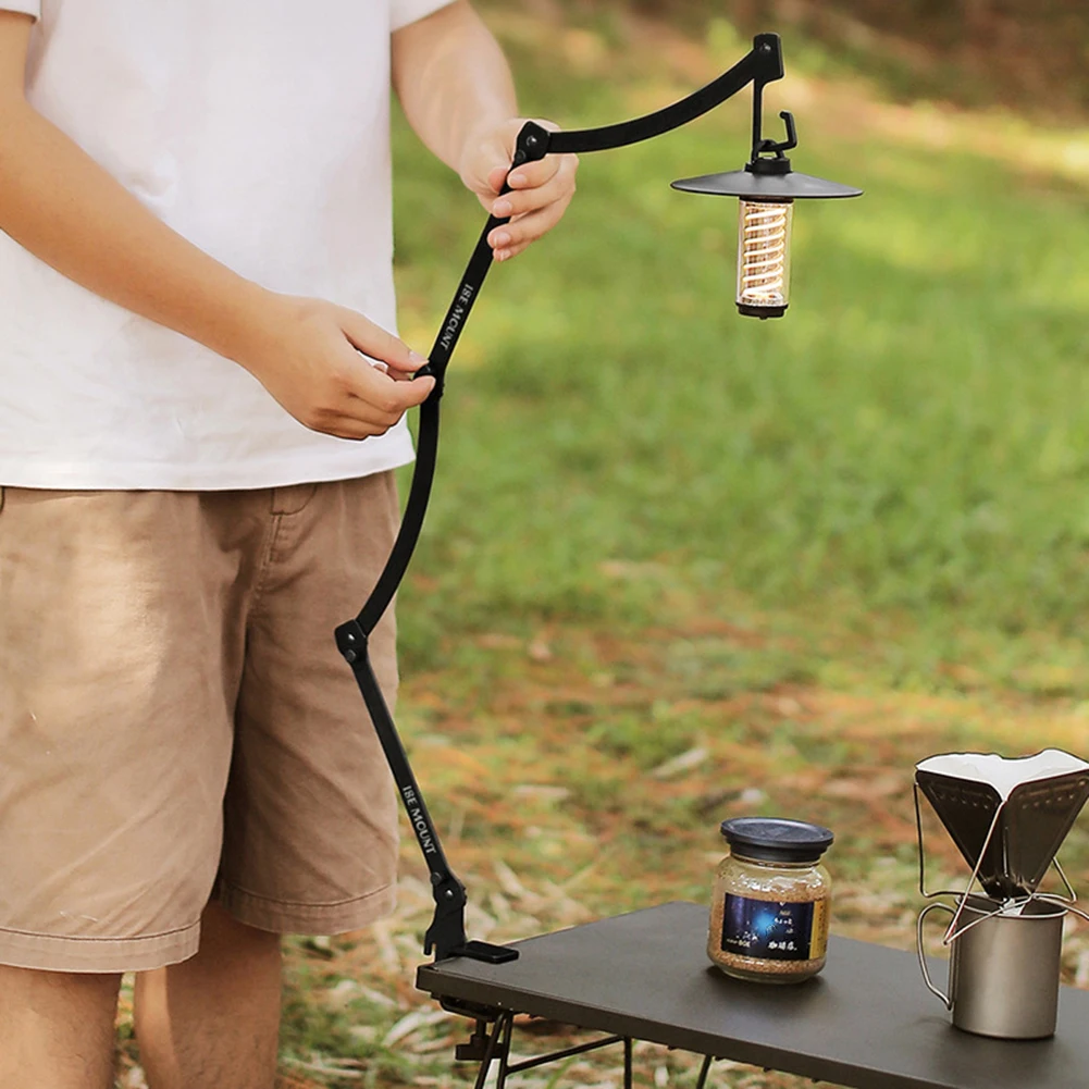 

Folding Lamp Stand Lantern Stand Portable Camping Lamp Pole for Picnic Hiking Fishing Backpacking Garden BBQ
