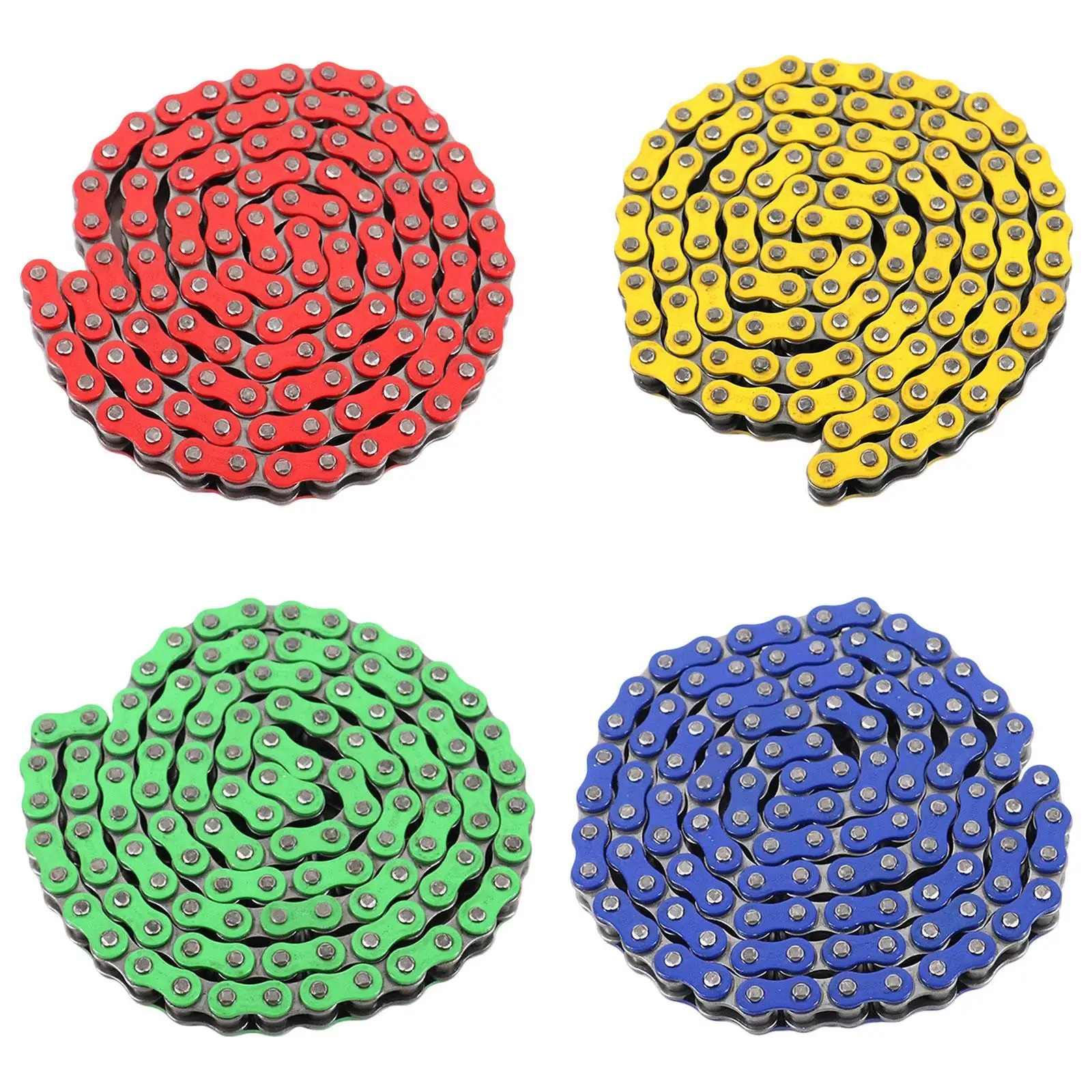 Łańcuch napędowy motocyklowy 428H, łatwy w montażu, uniwersalny, 110 ogniw, zamiennik do quadów, kart, ATV, akcesoria motocyklowe.