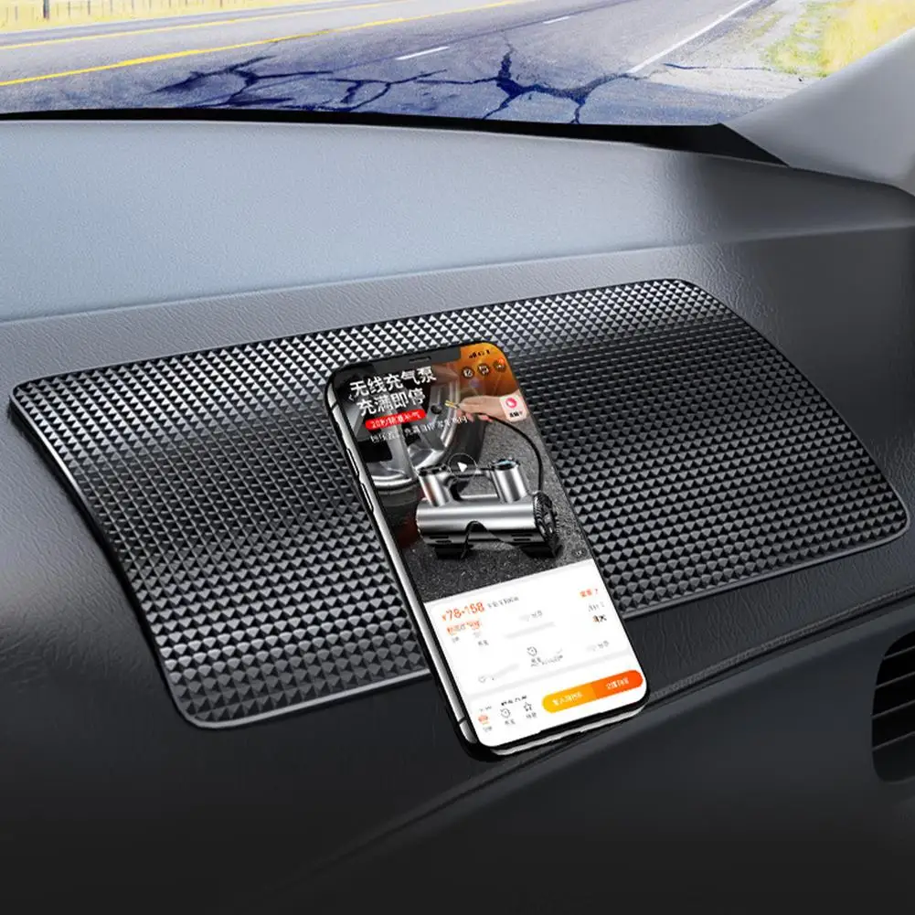 New Car Dashboard Sticky Black Anti-Slip PVC Mat Auto Phone Holder Non-Slip Sticky Gel Pad 3 Size