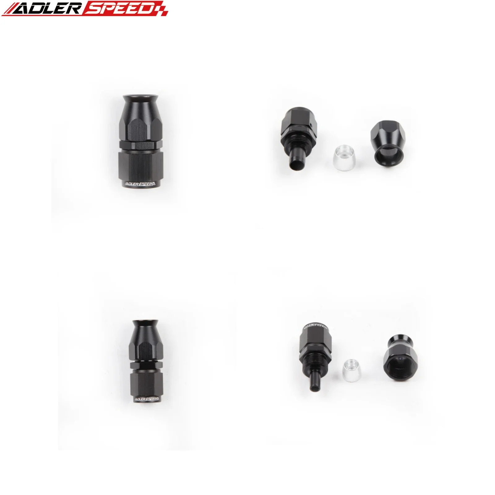 

AN4/6/AN8/AN10/AN12 Straight 0°/45°/90°/180°Deg Reusable Hose End Fitting Adapter For Swivel PTFE Oil Fuel Line Hose End Fitting