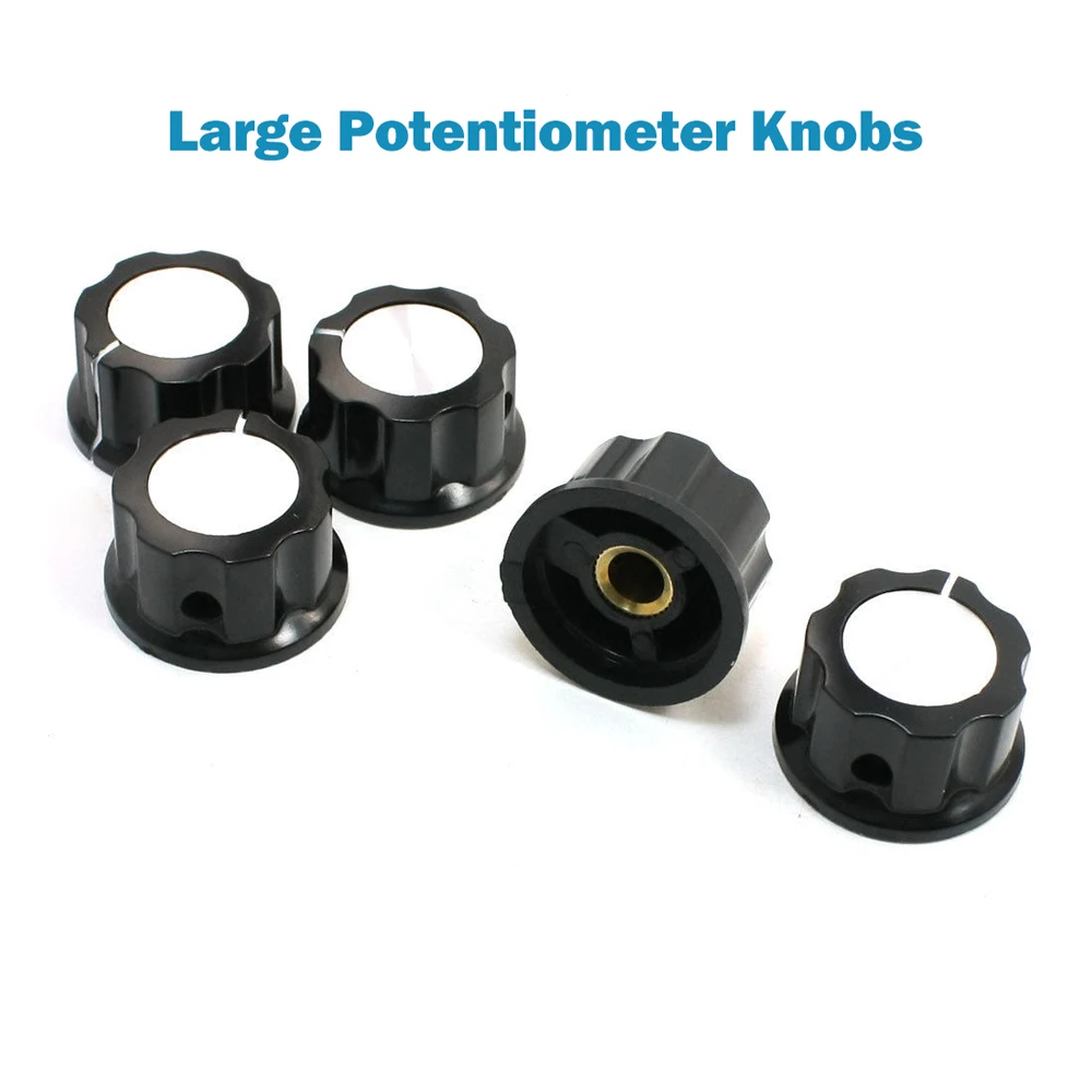 1/3/5pcs Large Potentiometer Knobs MF-A01 MF-A05 20/23/27/34/45mm Digital Potentiometer Knob Kit for 6mm Shafts