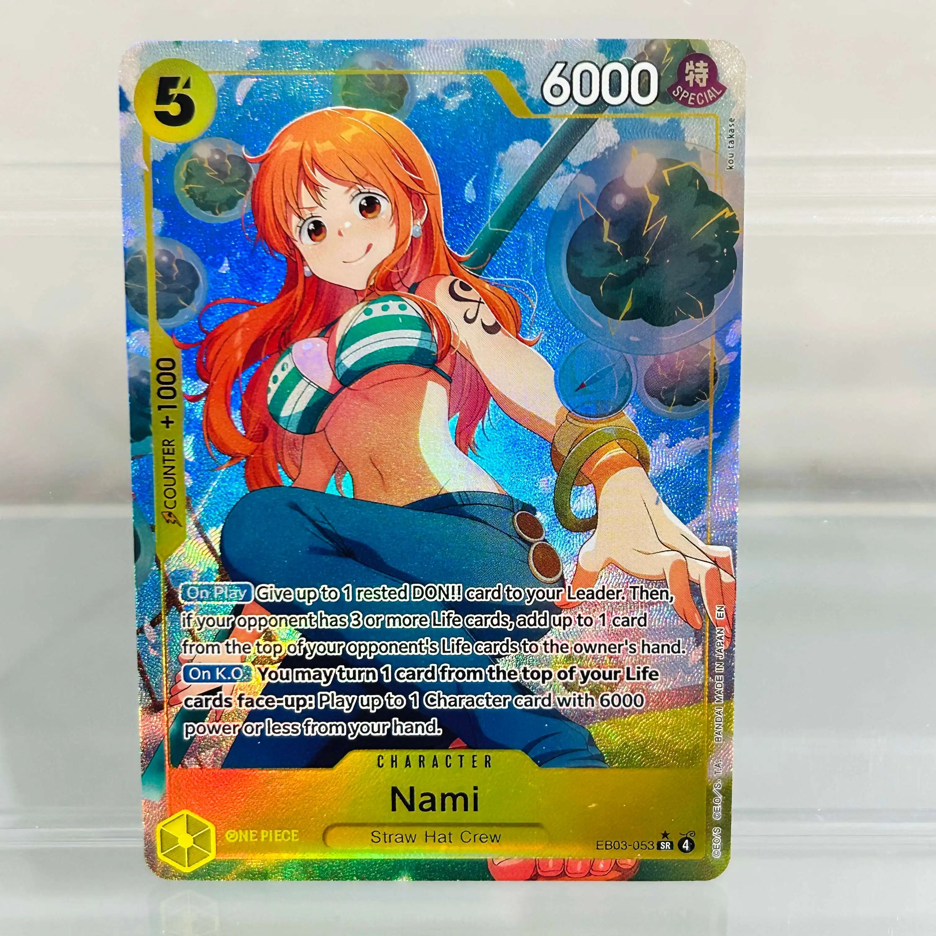 One Piece English EB03-053 SR Nami DIY Foil Texture Premium Anime Collection Card