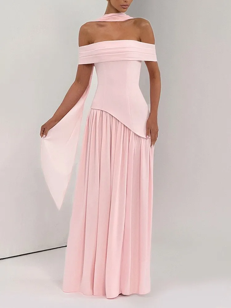 

Сексуальное длинное платье с высоким разрезом и тонкими бретелями, без бренда, с завышенной талией, для прогулок, летнее, женское