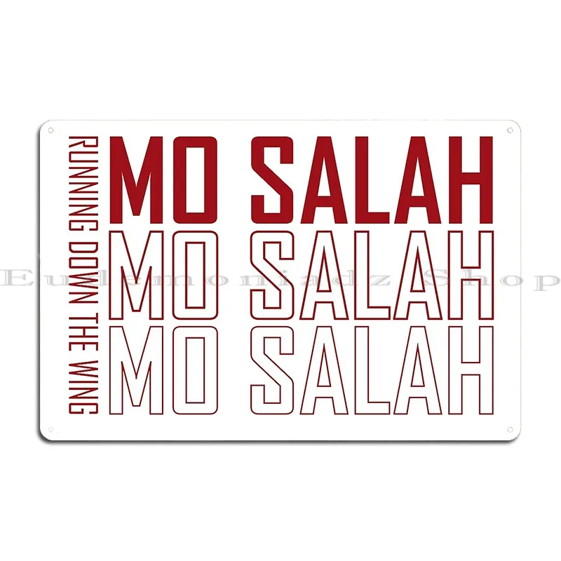 Salah Running Down The Wing Metal Plaque Poster Funny Designing Cinema Garage Create Tin Sign Poster