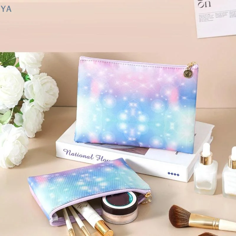 【SA】【SA】Gradient Sanitary Pad Storage Bag, Portable Menstrual Pouch, Waterproof Cosmetic Organizer For Tampons Pads