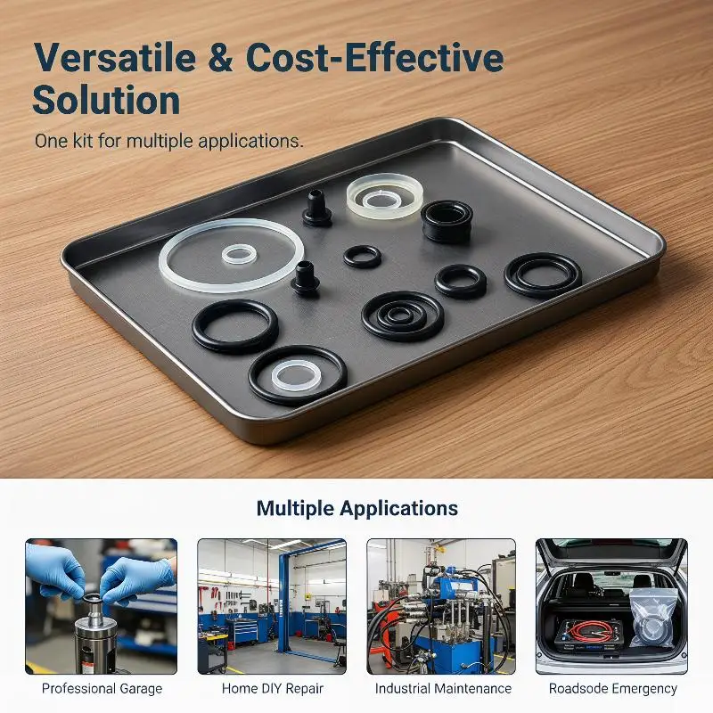 Kit de Vedação para Macaco de Chão, Anel O, Acessórios para Macaco Horizontal, Conjunto Completo, Ferramenta Profissional para Reparo Automotivo, Pequ