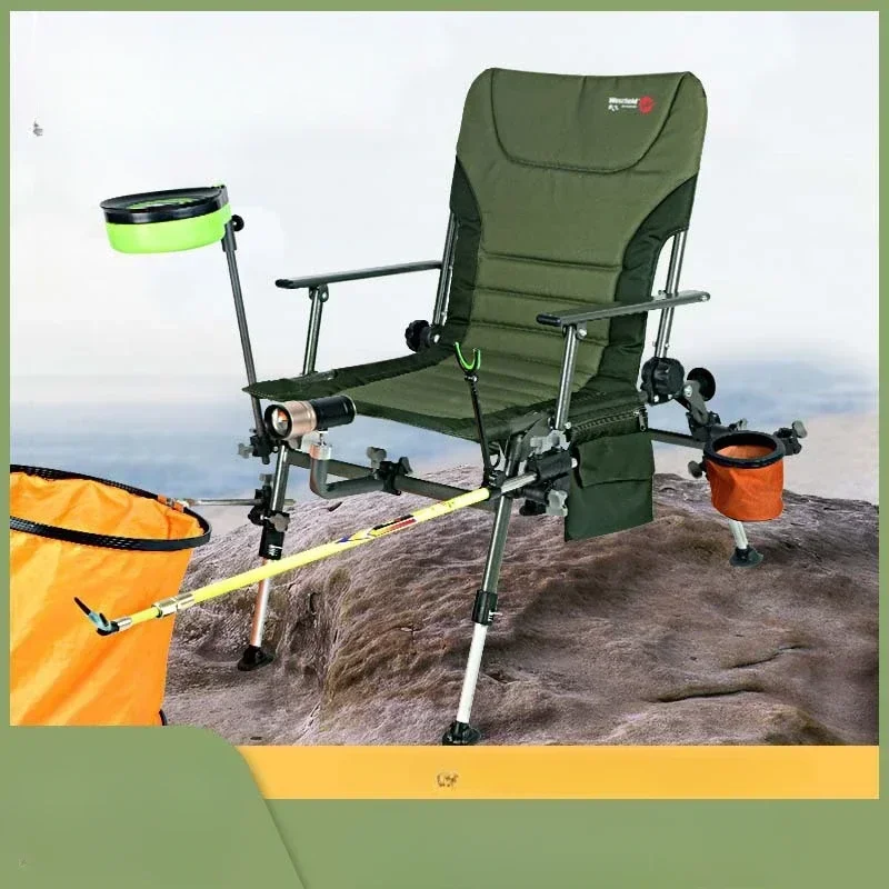 

European-Style Lightweight Fishing Chair, Multi-Function Reclining Chair, Adjustable Height Seat, Sturdy Backrest