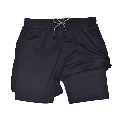 Men Sport Shorts Sportswear Double-deck Running Shorts 2 In 1 Beach Bottoms Summer Gym Fitness Training Jogging Short Pants Men