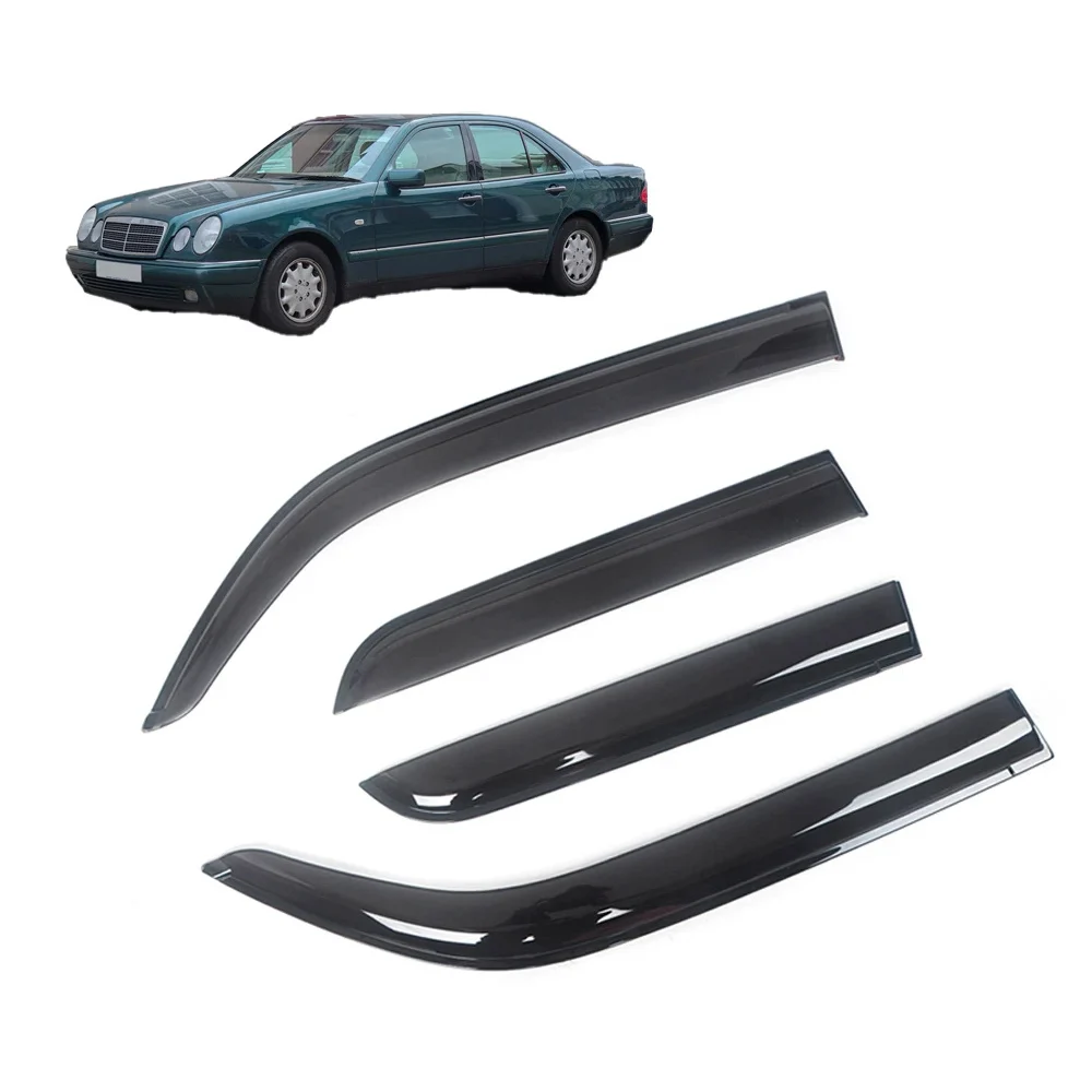 

For Mercedes-Benz E-Class W210 W211 W212 1996-2021 Auto Black Tinted Car Side Window Visor Guard Vent Awning Shelters Rain Guard