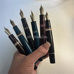 Wingsung/Junlai 630 Transparent Resin Fountain Pen NO.8 Iraurita F Nib Piston Gold Clip Business Writing School Stationery Gifts