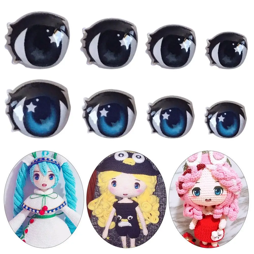 Eye Chips Paper Cartoon Eyes Stickers New Decals rabbit Anime Figurine Doll Glass crystal Stars Face Organ Paster