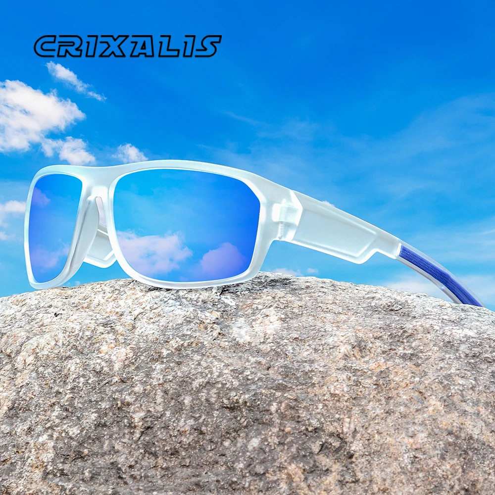 CRIXALIS брендовые дизайнерские солнцезащитные очки для мужчин, уличные пляжные спортивные солнцезащитные очки, мужские очки для езды на велосипеде, вождения, трендовые очки UV400