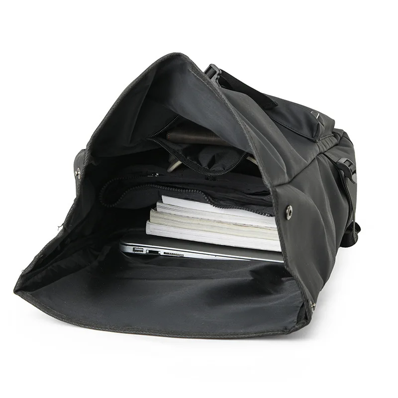 حقيبة ظهر قابلة للطي للاستخدام الخارجي كاجوال للرحلة القصيرة، حقيبة ظهر ذات سعة كبيرة، حقائب كتف مزدوجة سوداء ذات شخصية إبداعية #3