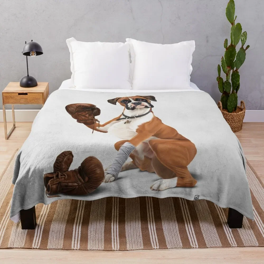 The Boxer (Wordless) Throw Blanket Sofa Throw Flannel Fabric Summer Beddings Blankets