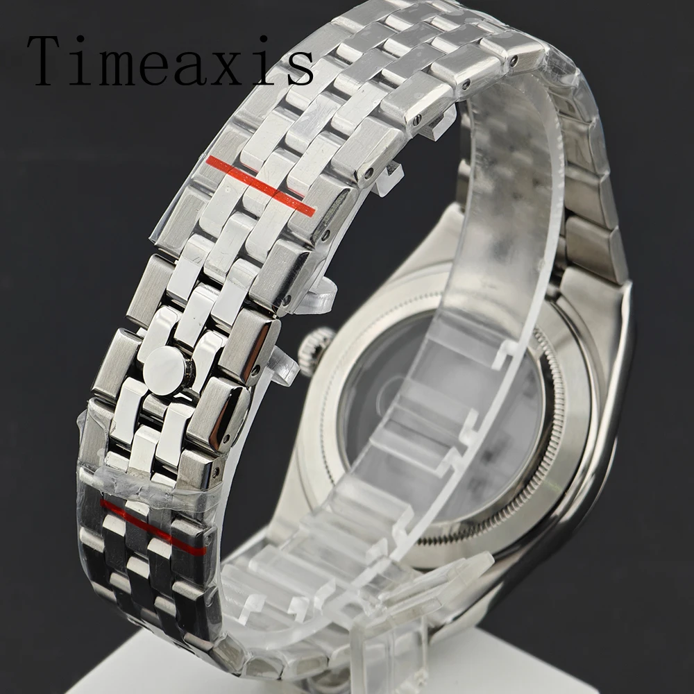 Timeaxis 40mm Stainless Steel Case Sapphire Glass Watch Parts Fit Miyota8205/8215/821A NH35/NH36 Automatic Mechanical Movement