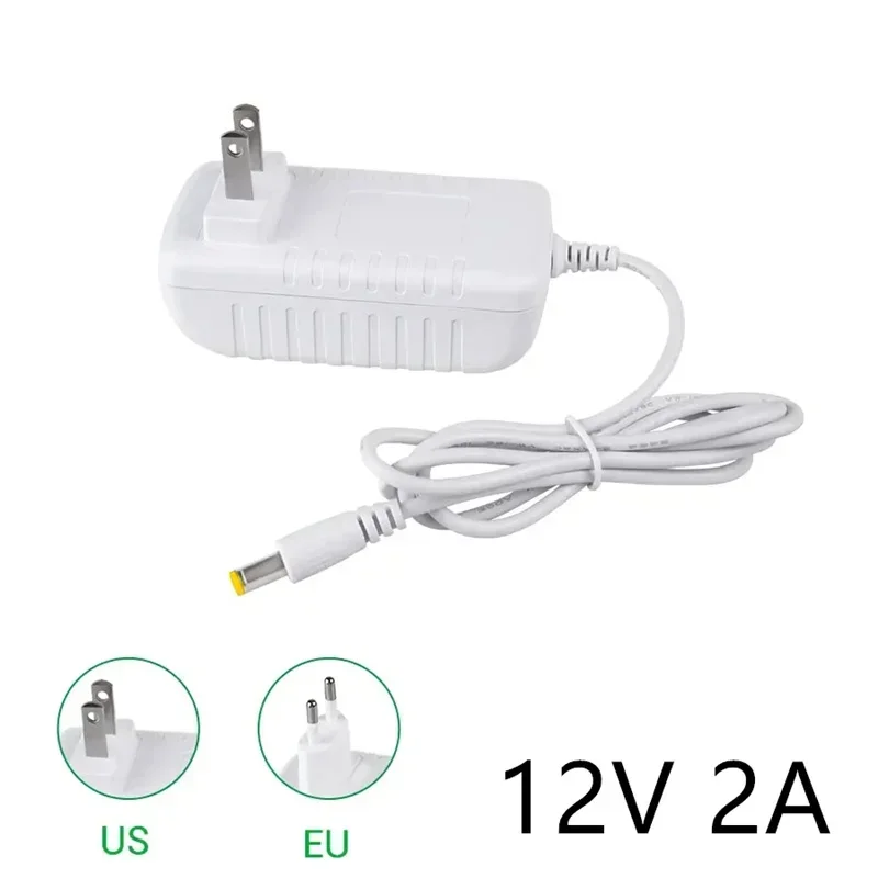 110V AC to DC 12V CCTV LED Light Power Adapter US EU Plug Converter Adapter EU US 12V1A 12V2A Power Supply Adapter Transformer