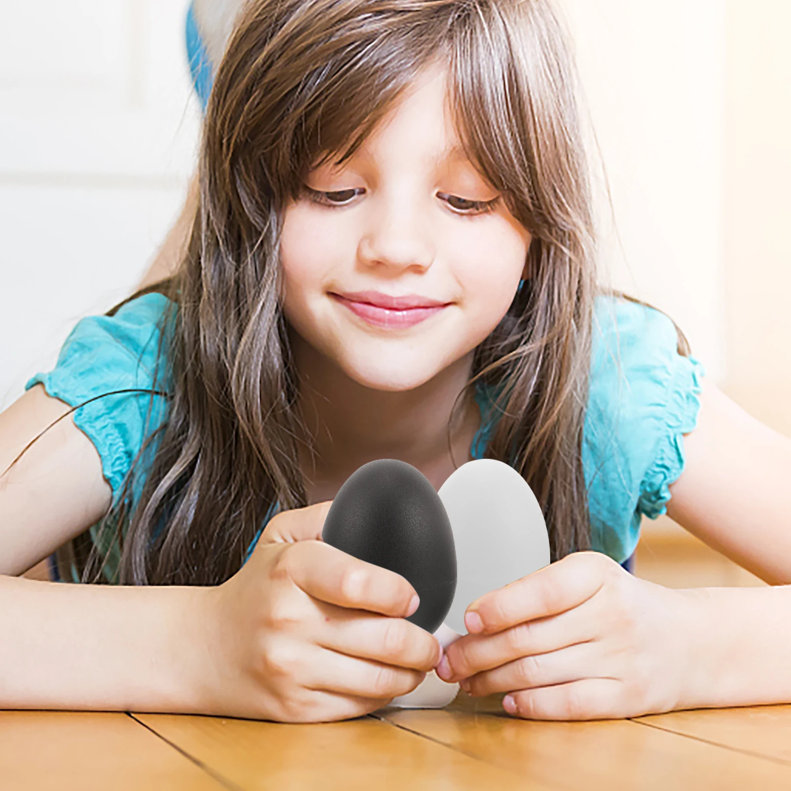 

10 Pcs Egg Musical Eggs Kids Toy Kids Percussion Instruments Plastic Black White Eggs Maracas Toys Musical Education