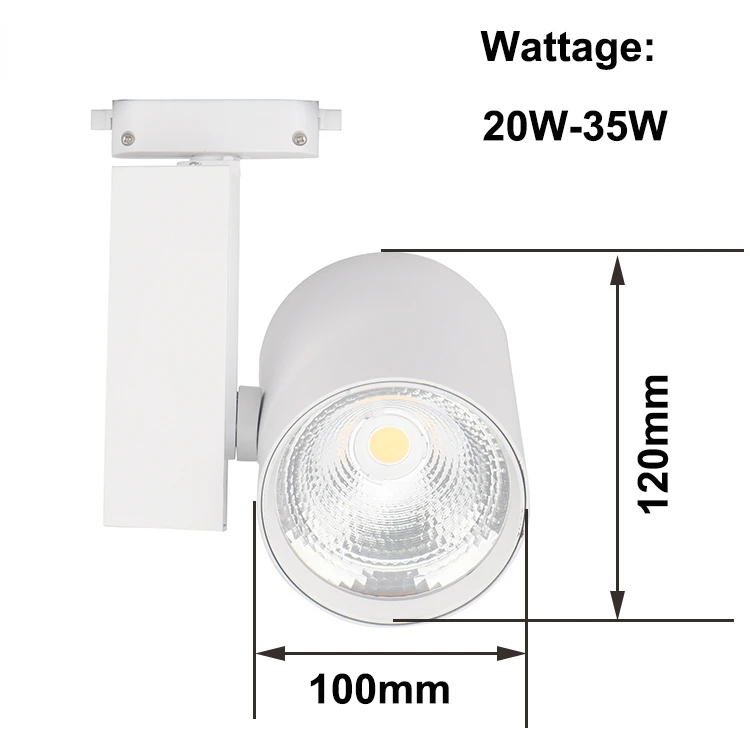 restaurant museum black finishing modern style indoor high lumen movable track light led cob 12w 20w 30w track light