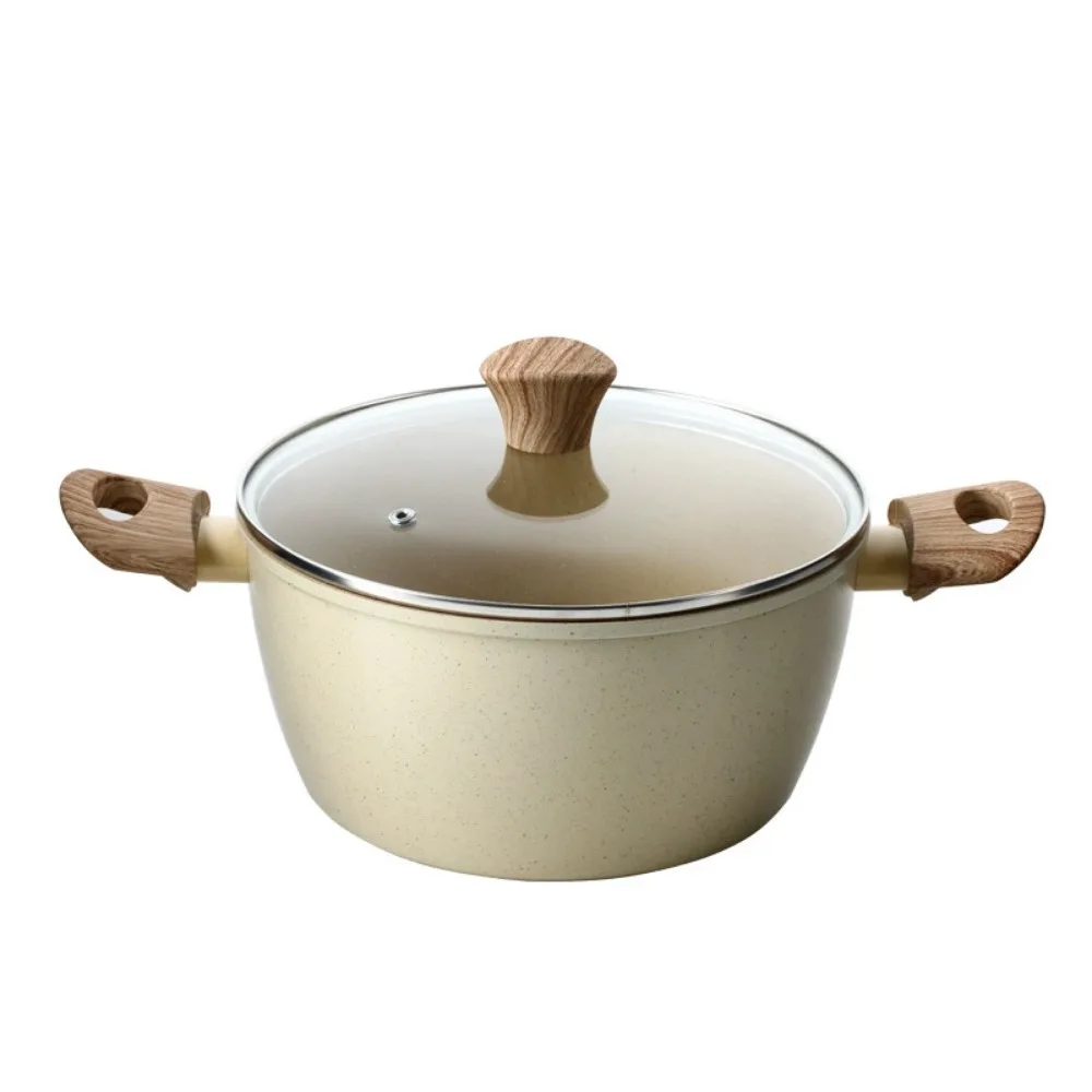 

Nonstick Stock Pot Cooking Pot Aluminum, Soup Pot with Lid Non Stick Pot with Stay-cool Handle Non-Toxic Healthy cooking
