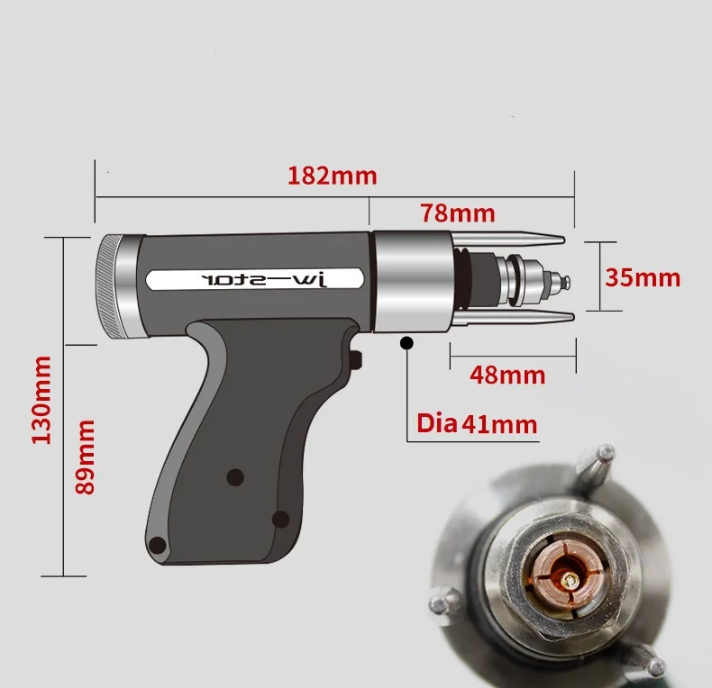 Stud Welding Torch , Stud Welding Gun Bolt Plate Welding Machine Accessories With 4M Cable