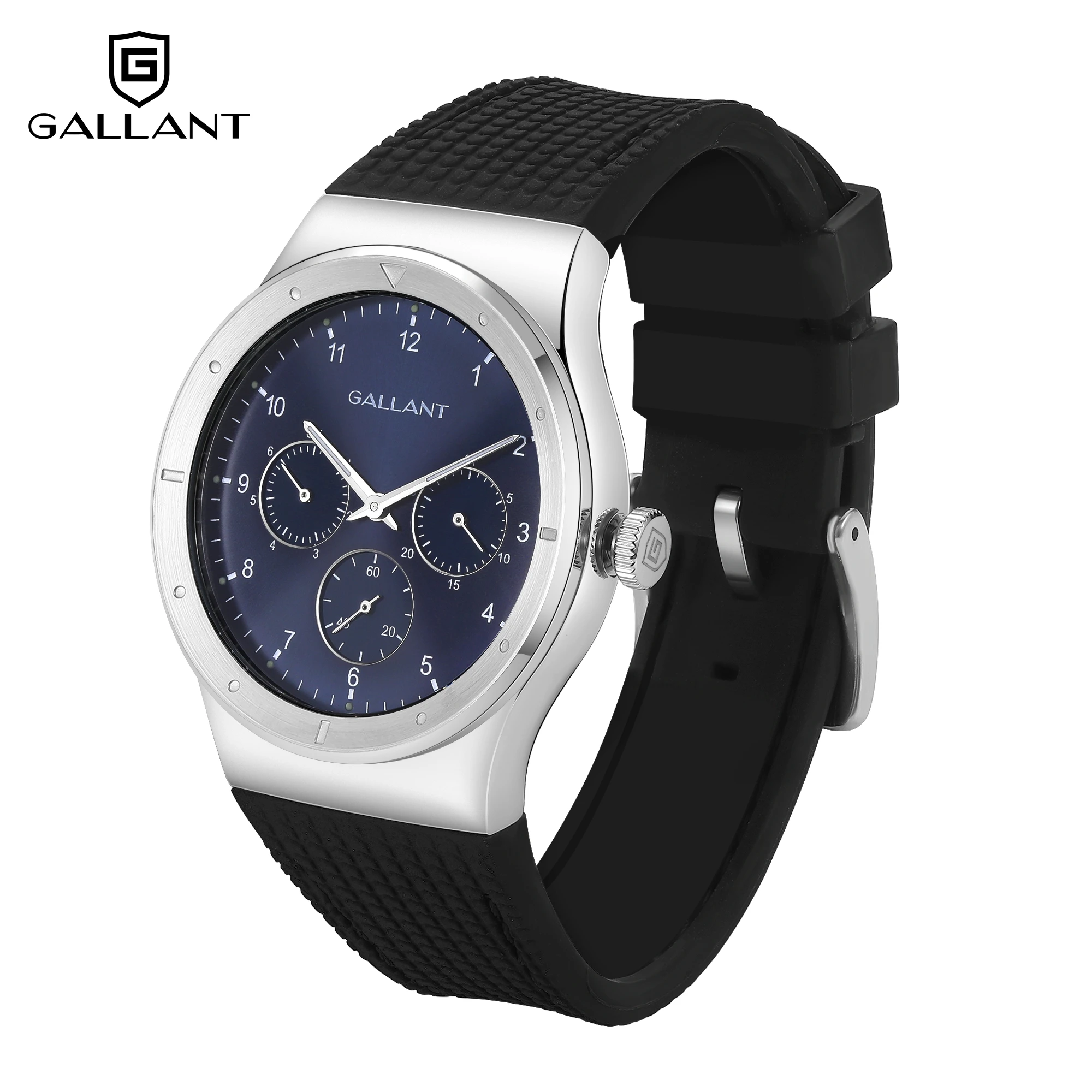 GALLANT Men's Watch Elegance Watches for Men Stainless Steel Calendar Multi Dial Wristwatch Reloj Hombre 40mm