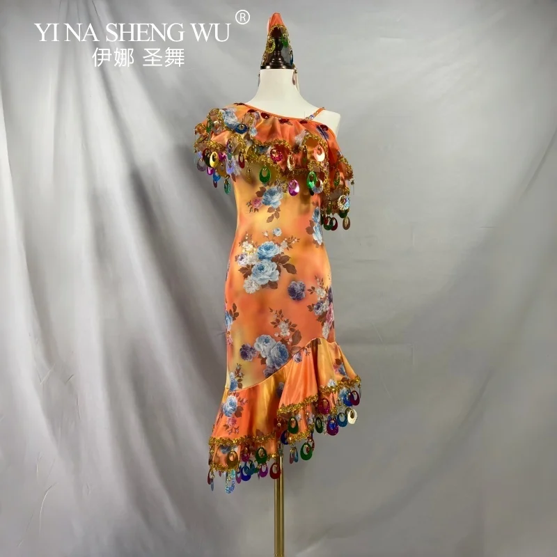 Belly Dancer Costume Women Customsized Sequins Malaya Performance Professional Costume Children Belly DancingCompetiton Dresses