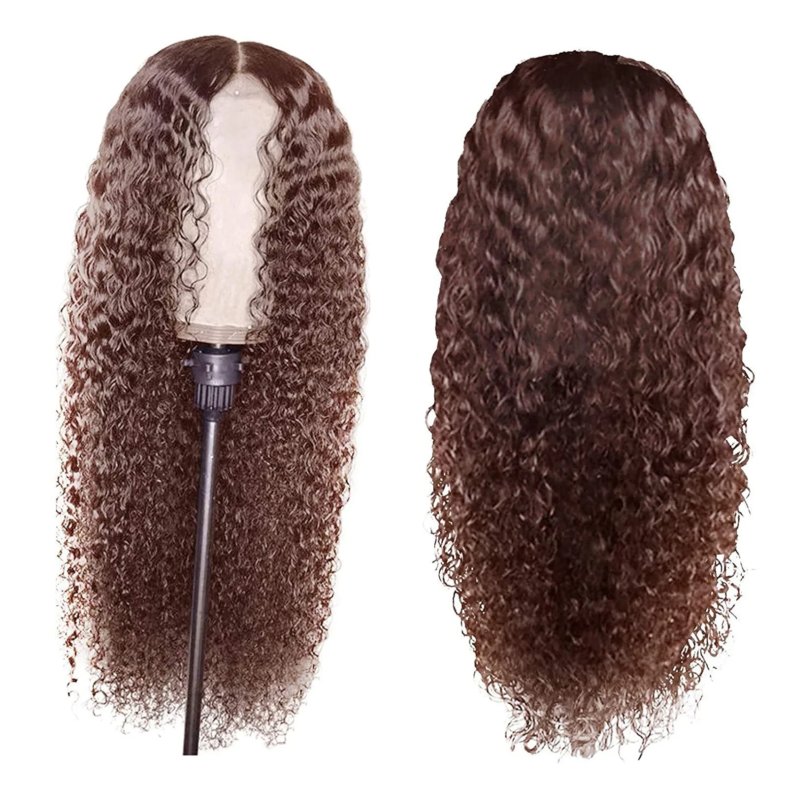 Peruvian Curly Human Hair Wig Glueless Lace Front Human Hair
