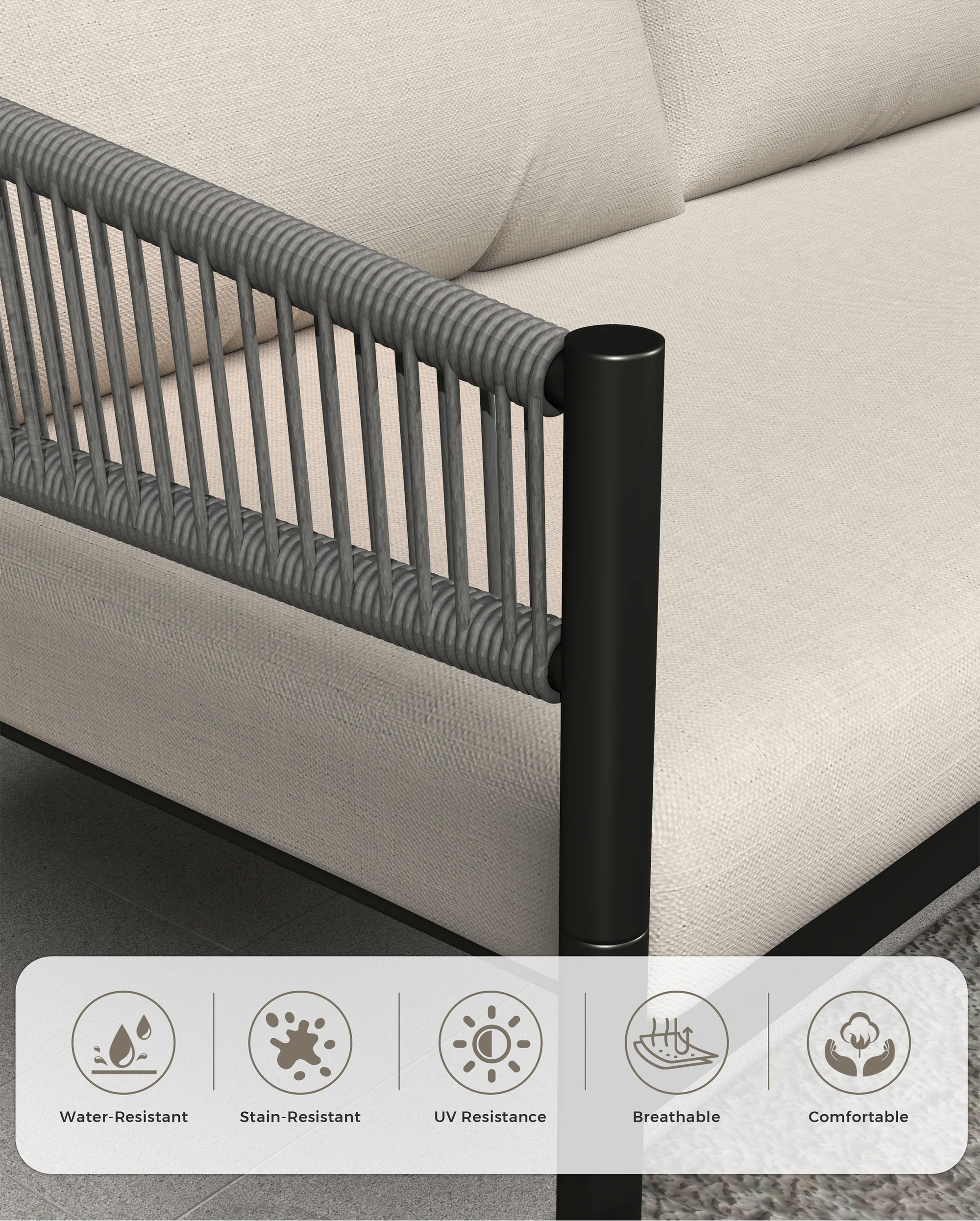 Metal Outdoor Garden Sofa Set Furniture Outdoor Garden Sofa